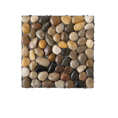 Multicolored Cobblestone deck tiles